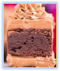 HOMEMADE COCOA BROWNIE WITH NUTELLA FROSTING