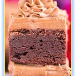 HOMEMADE COCOA BROWNIE WITH NUTELLA FROSTING